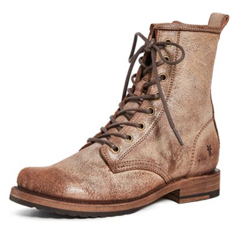 Frye Veronica Combat Boot in Chocolate